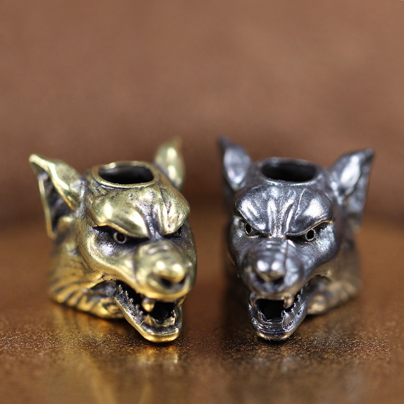 Wolf Jewelry & Watches Tampa Reviews - Animale Lupo Guerrieri Testa Scultura Ottone