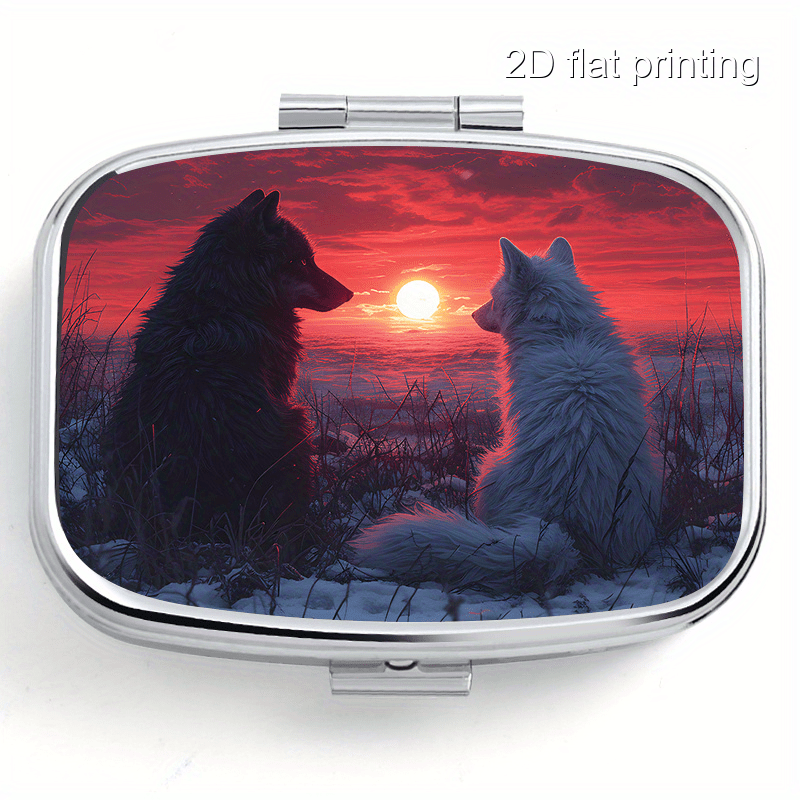Wolf Jewelry & Watches Tampa Reviews - Confezione singola, portapillole portatile piatto con