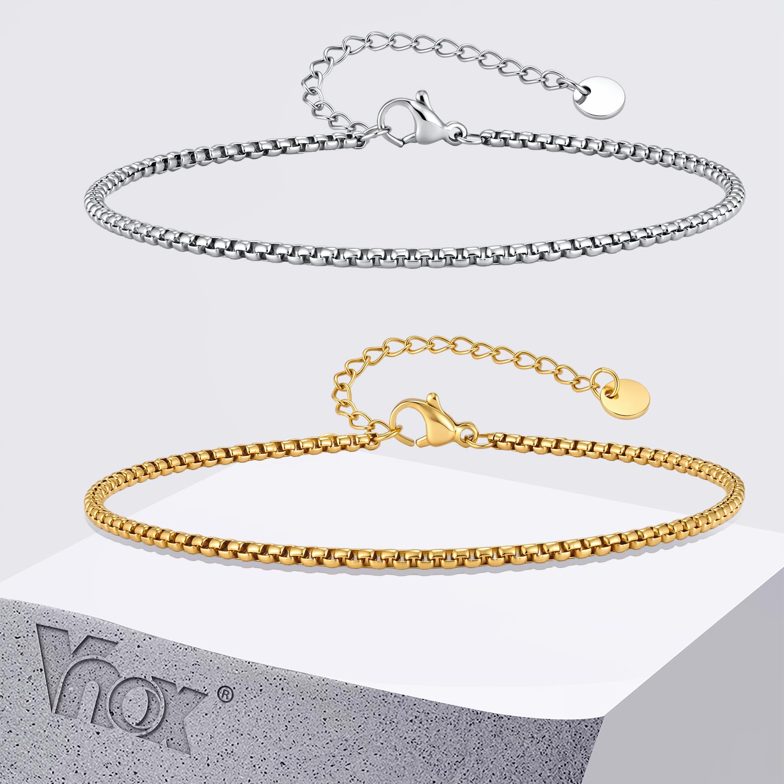 Jc Jewelry & Watches Photos - Cavigliera Vnox con catena a maglie