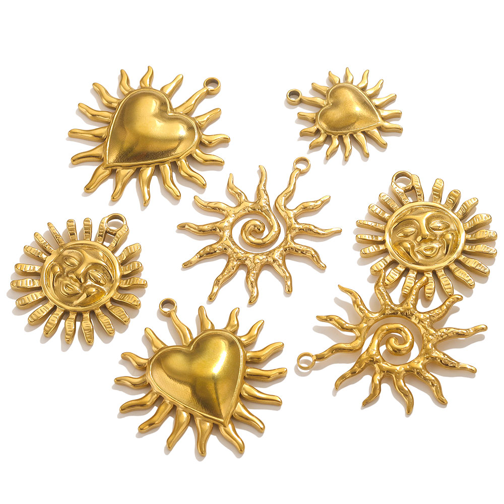 Moon Star Earrings - 5 ciondoli a forma di sole