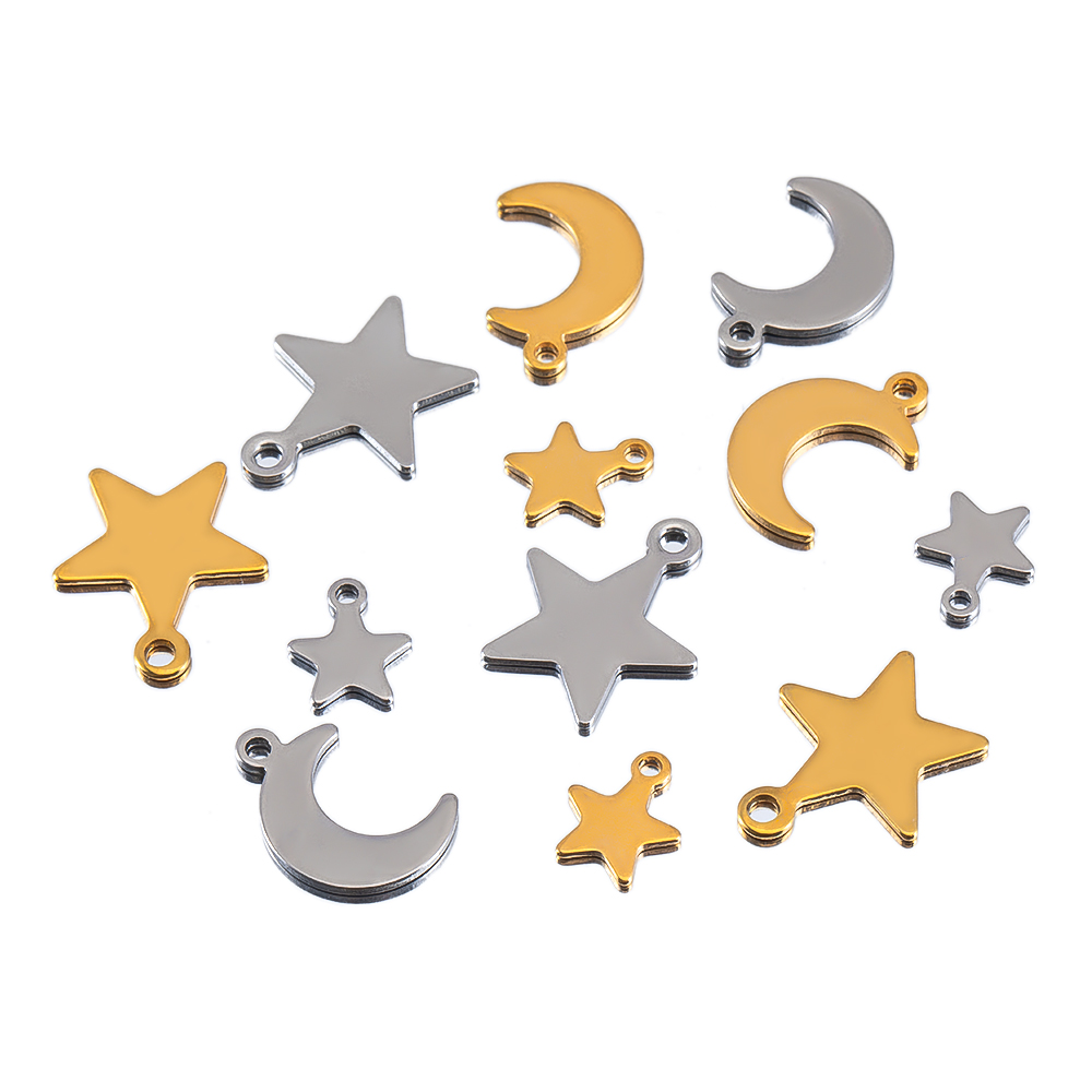 Moon Star Earrings - Ciondolo per collana con stella luna