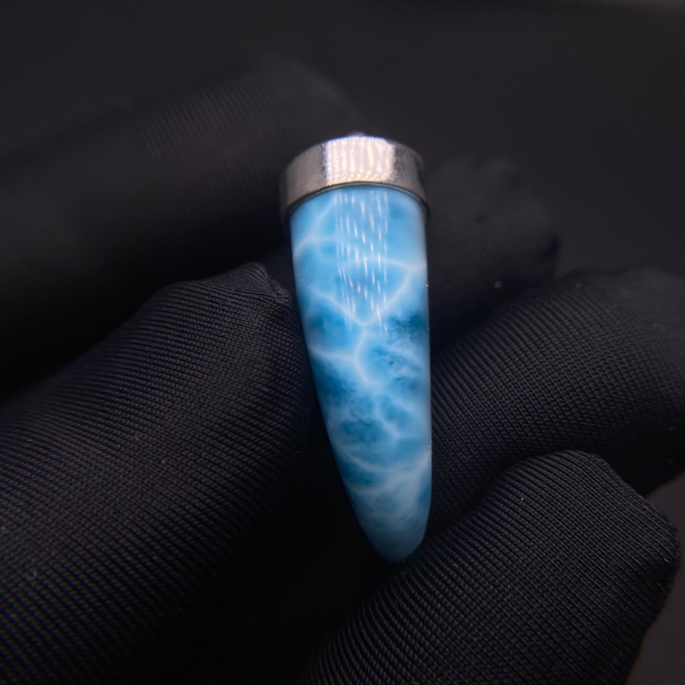 Ciondolo Larimar blu naturale  - Wolf Jewelry & Watches Tampa Reviews recensione e prezzo
