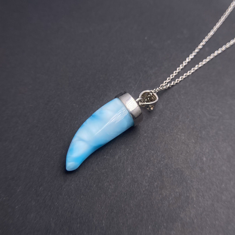 Ciondolo Larimar blu naturale  - Wolf Jewelry & Watches Tampa Reviews recensione e prezzo
