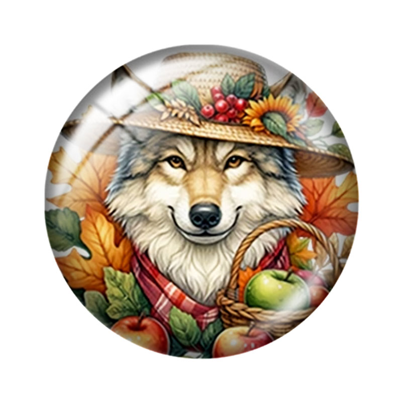 Autumn Flower Wolf cabochon in - Wolf Jewelry & Watches Tampa Reviews recensione e prezzo