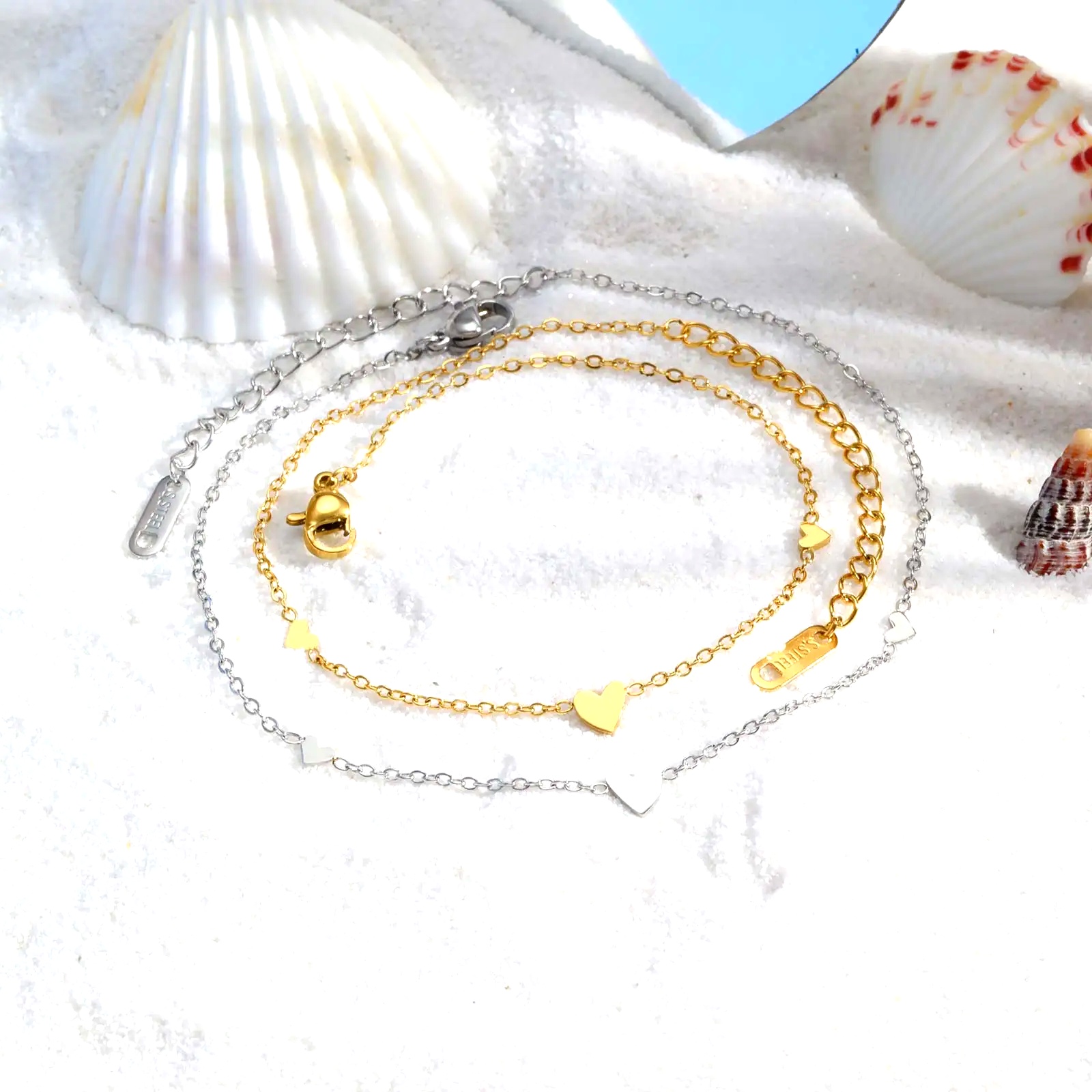 Cavigliere a Cuore in Acciaio  - Jc Jewelry & Watches Photos recensione e prezzo