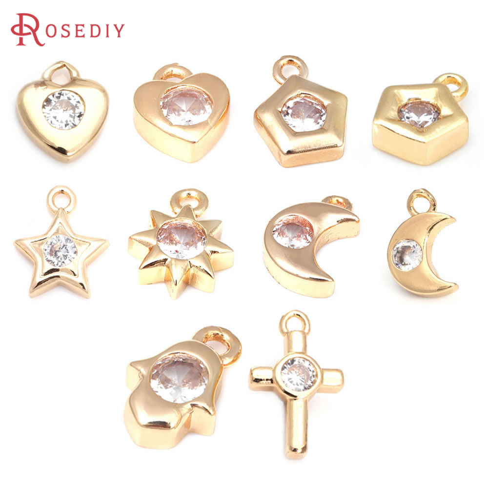 18 carati Color oro ottone zir - Moon Star Earrings recensione e prezzo